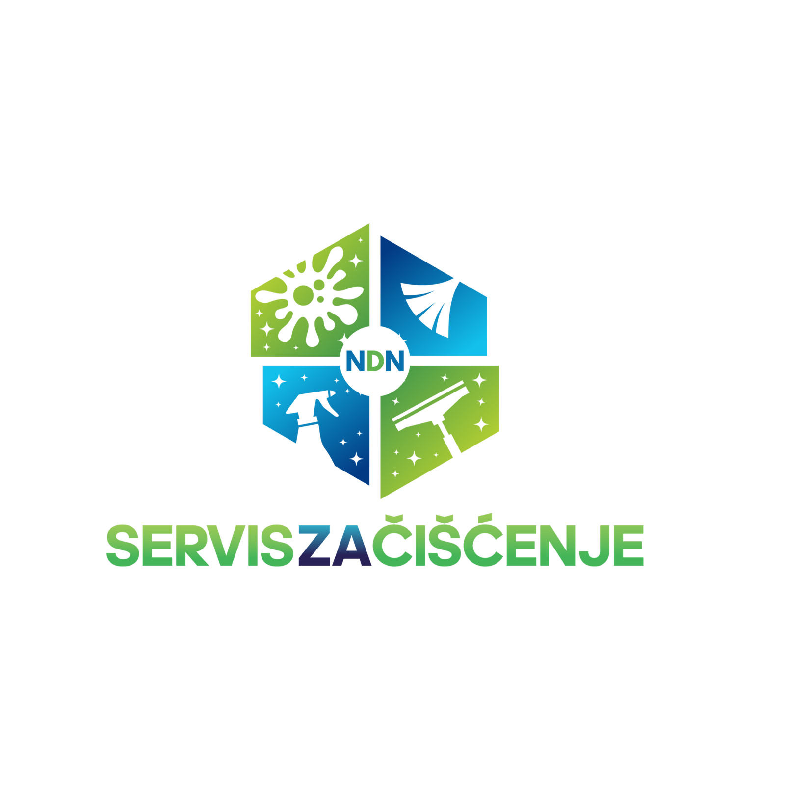 servis za čišćenje logo uspravni
